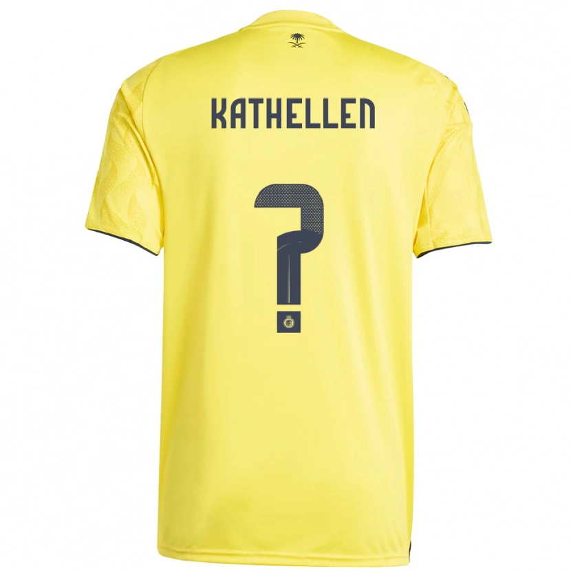 Danxen Dames Kathellen #0 Geel Zwart Thuisshirt Thuistenue 2025/26 T-Shirt België