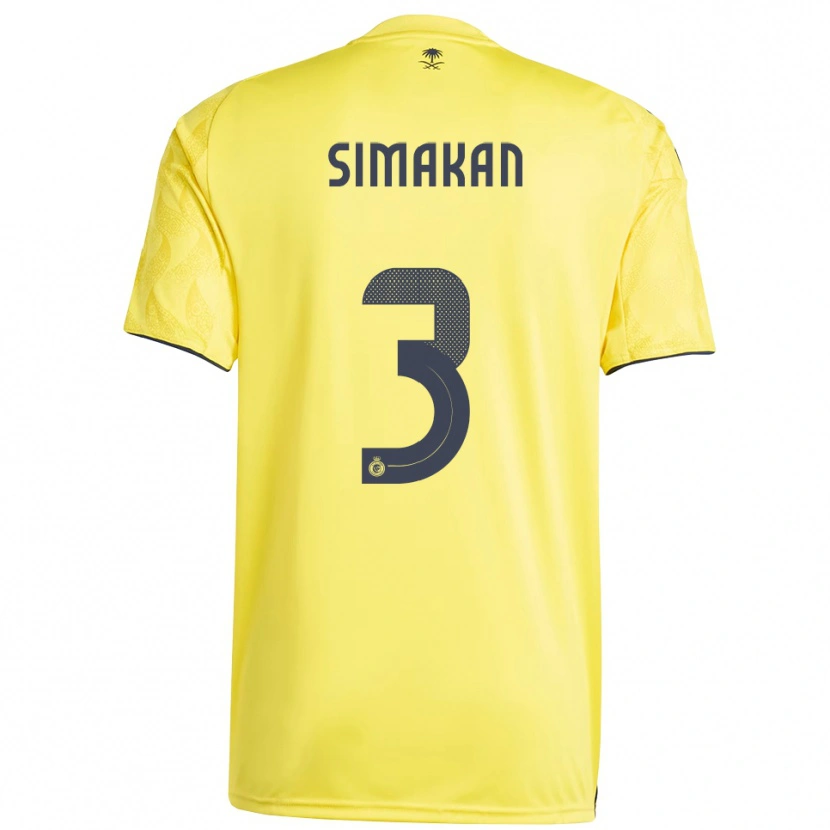 Danxen Dames Mohamed Simakan #3 Geel Zwart Thuisshirt Thuistenue 2025/26 T-Shirt België