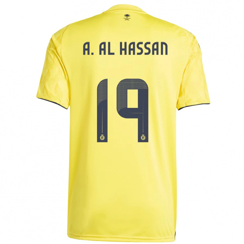 Danxen Dames Ali Al-Hassan #19 Geel Zwart Thuisshirt Thuistenue 2025/26 T-Shirt België