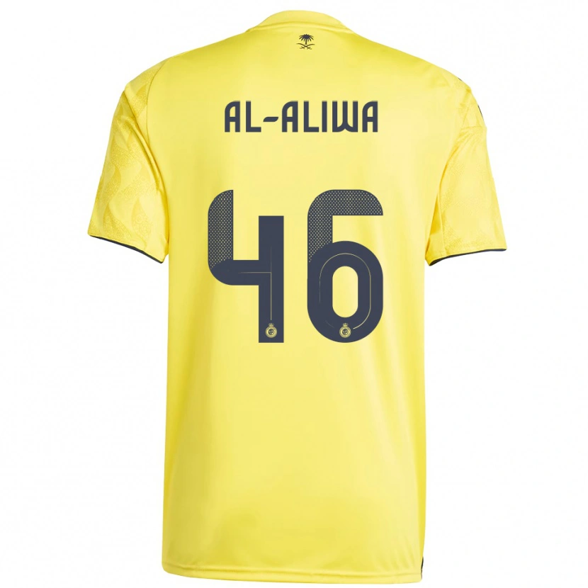 Danxen Dames Abdulaziz Al-Aliwa #46 Geel Zwart Thuisshirt Thuistenue 2025/26 T-Shirt België