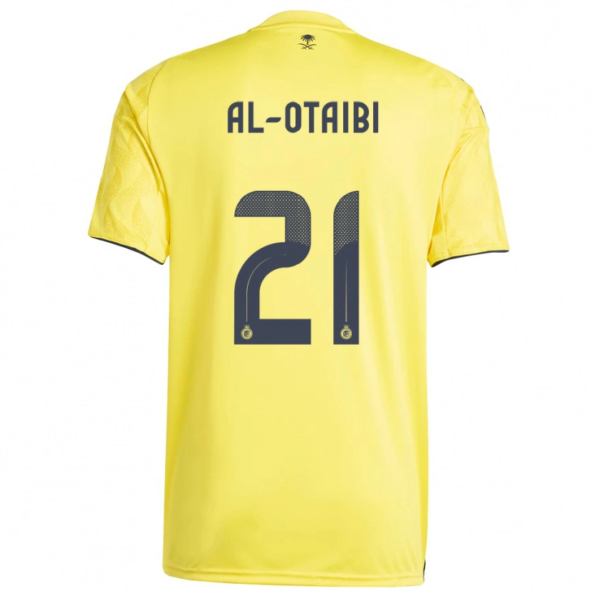 Danxen Dames Abdulrahman Al-Otaibi #21 Geel Zwart Thuisshirt Thuistenue 2025/26 T-Shirt België