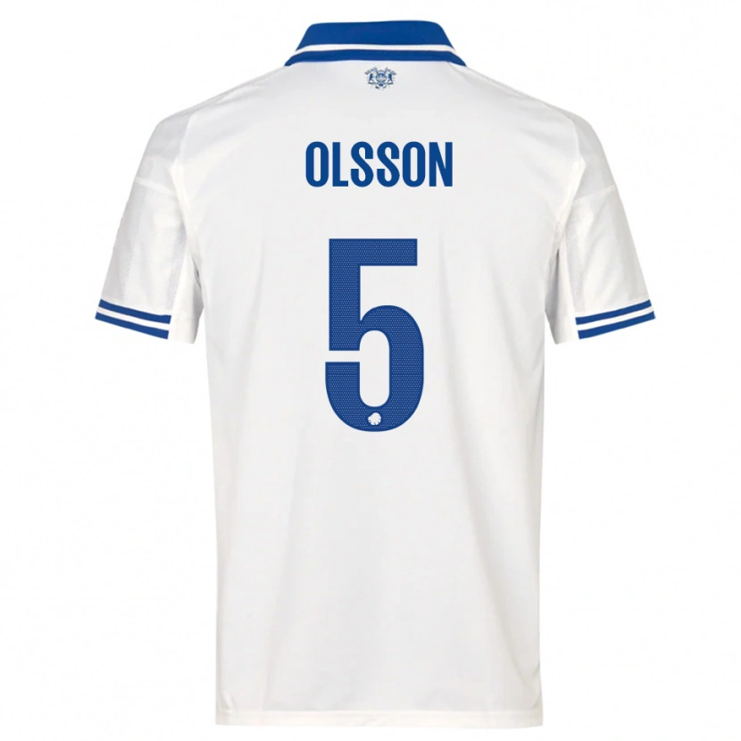Danxen Dames Cornelius Olsson #5 Wit Blauw Thuisshirt Thuistenue 2025/26 T-Shirt België