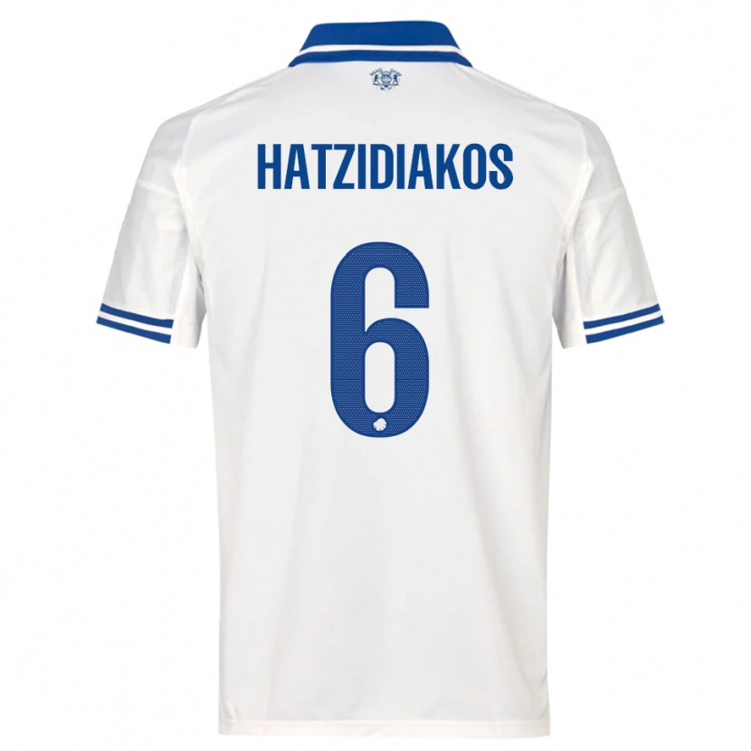 Danxen Dames Pantelis Hatzidiakos #6 Wit Blauw Thuisshirt Thuistenue 2025/26 T-Shirt België