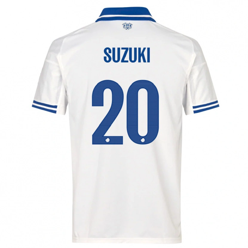 Danxen Dames Junnosuke Suzuki #20 Wit Blauw Thuisshirt Thuistenue 2025/26 T-Shirt België