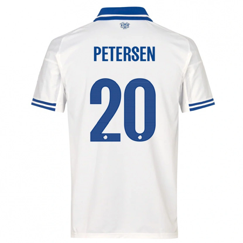 Danxen Dames Frederik Petersen #20 Wit Blauw Thuisshirt Thuistenue 2025/26 T-Shirt België