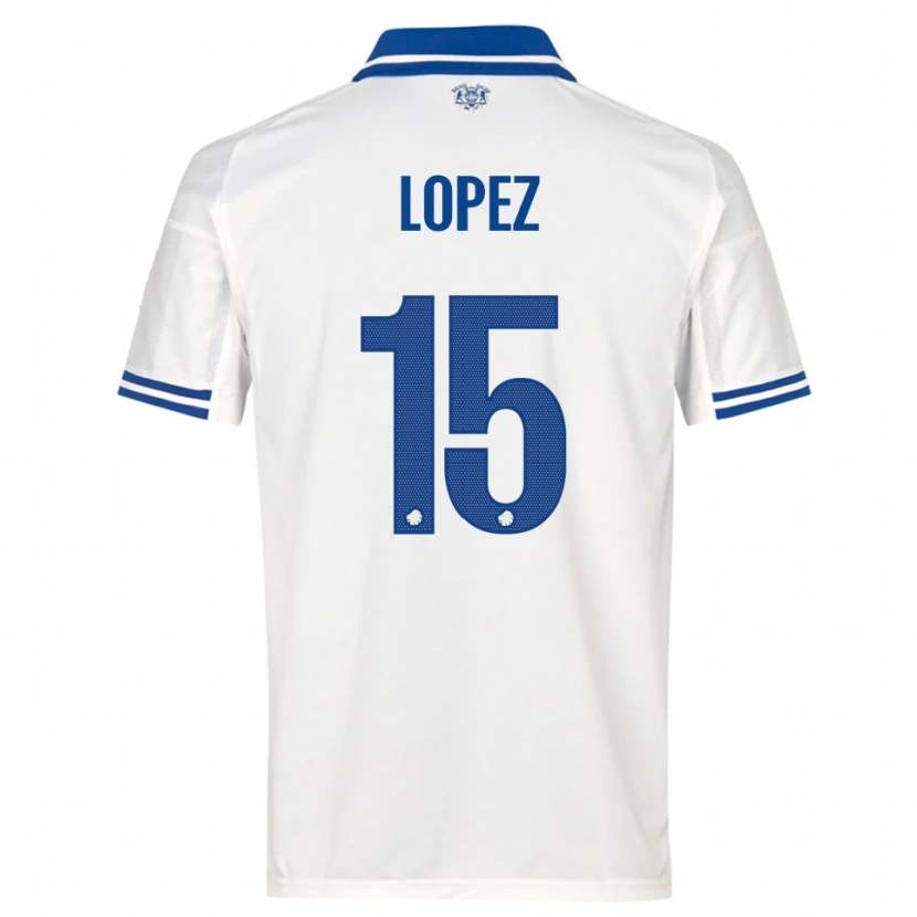 Danxen Dames Marcos López #15 Wit Blauw Thuisshirt Thuistenue 2025/26 T-Shirt België