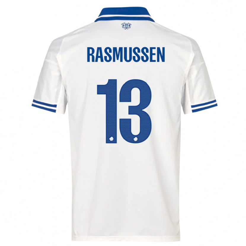 Danxen Dames Sara Rasmussen #13 Wit Blauw Thuisshirt Thuistenue 2025/26 T-Shirt België