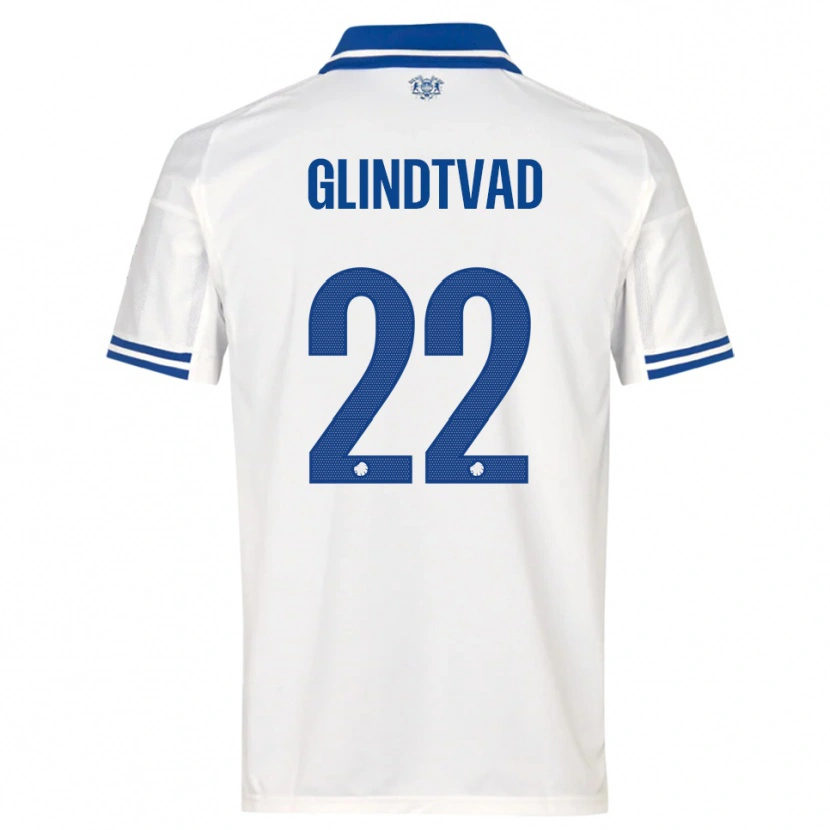 Danxen Dames William Glindtvad #22 Wit Blauw Thuisshirt Thuistenue 2025/26 T-Shirt België