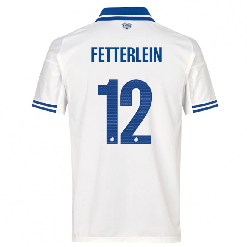 Danxen Dames Sean Fetterlein #12 Wit Blauw Thuisshirt Thuistenue 2025/26 T-Shirt België