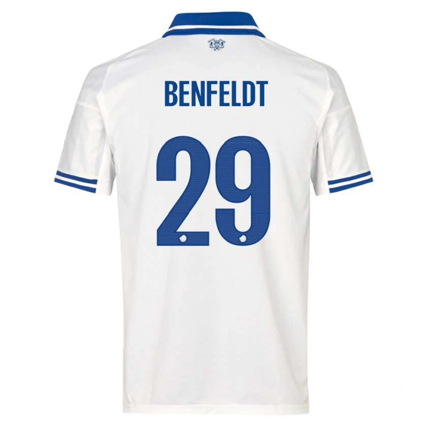 Danxen Dames Frederikke Benfeldt #29 Wit Blauw Thuisshirt Thuistenue 2025/26 T-Shirt België