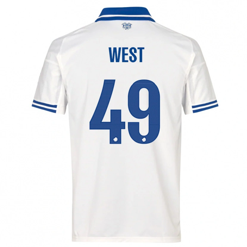 Danxen Dames Liam West #49 Wit Blauw Thuisshirt Thuistenue 2025/26 T-Shirt België