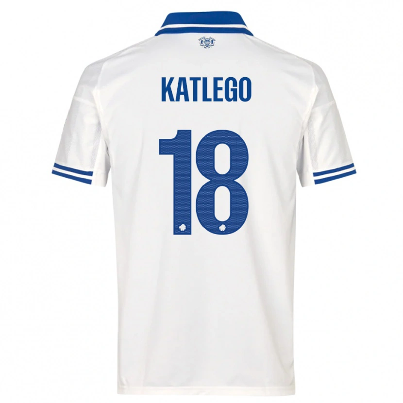 Danxen Dames David Katlego #18 Wit Blauw Thuisshirt Thuistenue 2025/26 T-Shirt België