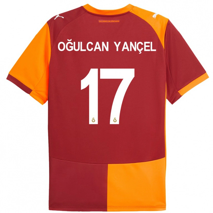 Danxen Dames Necati Oğulcan Yançel #17 Rood Oranje Thuisshirt Thuistenue 2025/26 T-Shirt België