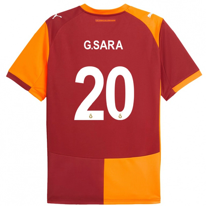 Danxen Dames Gabriel Sara #20 Rood Oranje Thuisshirt Thuistenue 2025/26 T-Shirt België