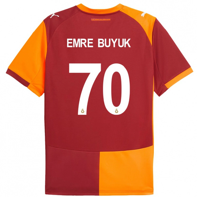 Danxen Dames Enes Emre Büyük #70 Rood Oranje Thuisshirt Thuistenue 2025/26 T-Shirt België