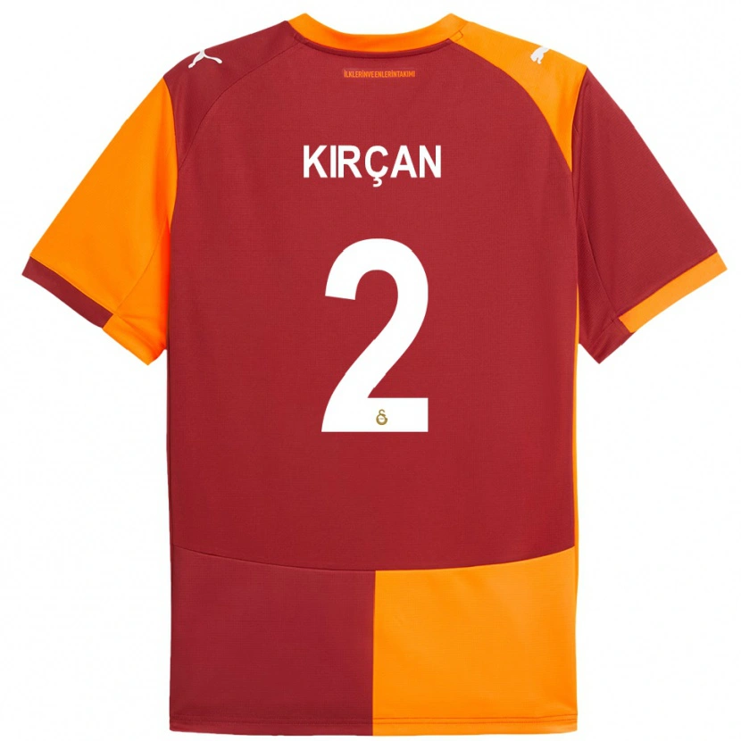 Danxen Dames Kerem Kırçan #2 Rood Oranje Thuisshirt Thuistenue 2025/26 T-Shirt België