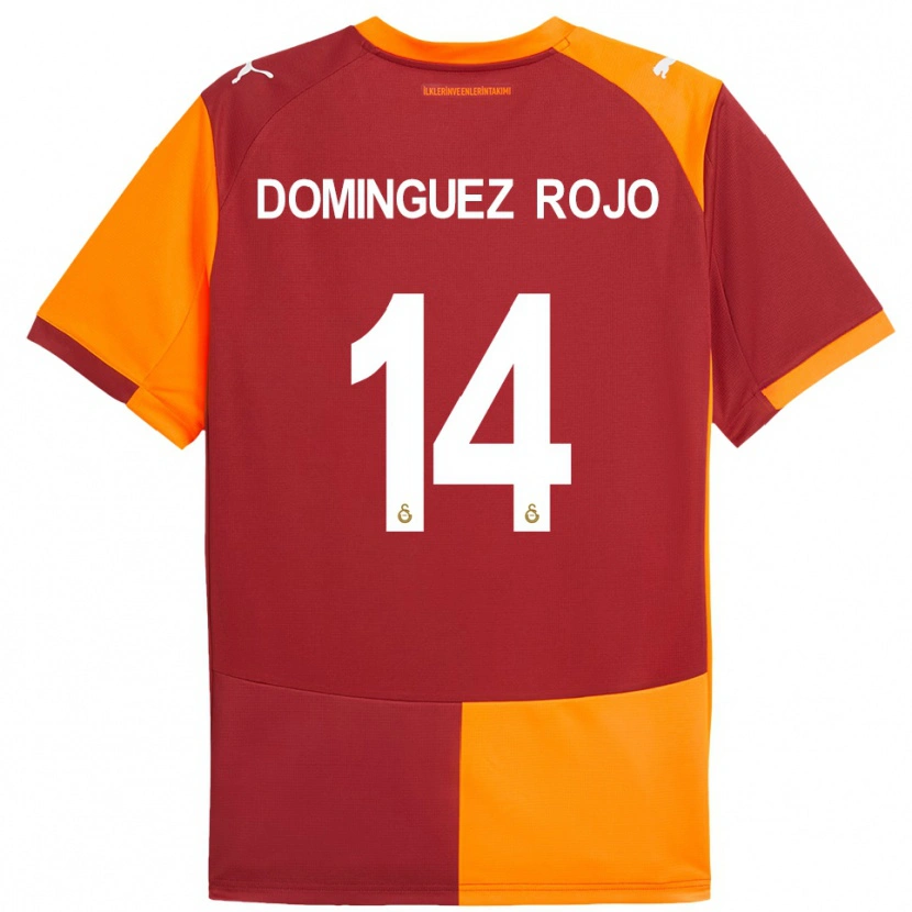 Danxen Dames Laura Dominguez Rojo #14 Rood Oranje Thuisshirt Thuistenue 2025/26 T-Shirt België