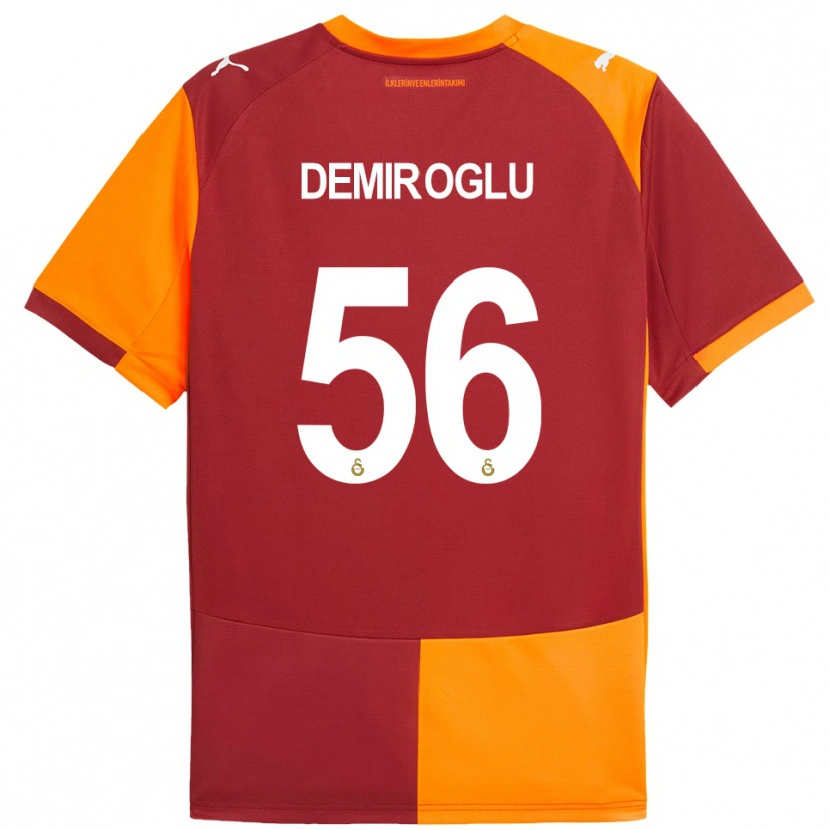 Danxen Dames Baran Demiroğlu #56 Rood Oranje Thuisshirt Thuistenue 2025/26 T-Shirt België