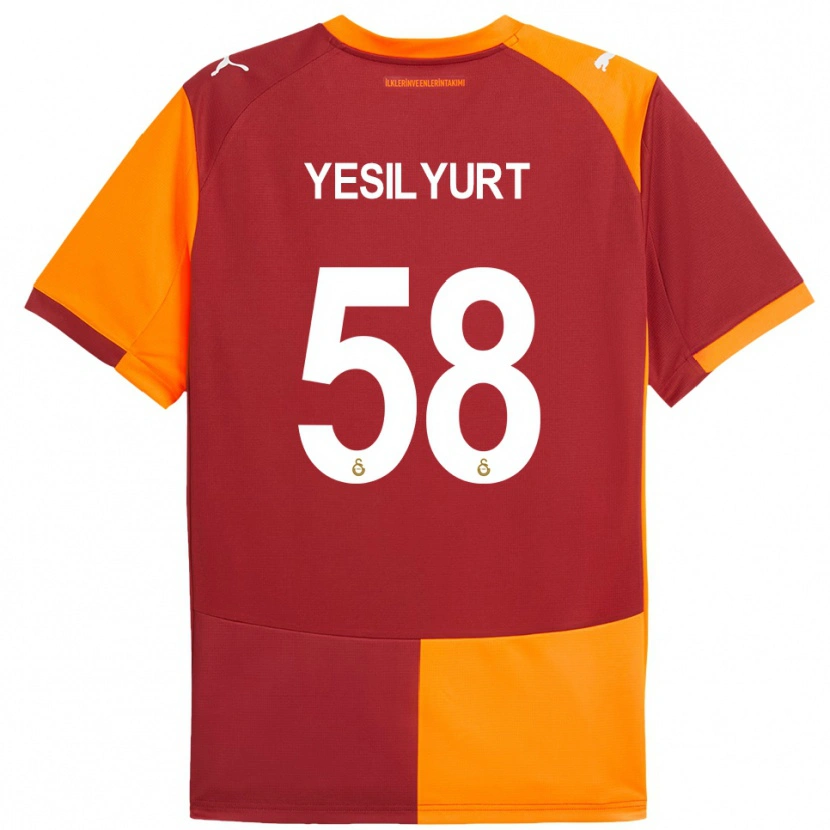 Danxen Dames Ali Yeşilyurt #58 Rood Oranje Thuisshirt Thuistenue 2025/26 T-Shirt België