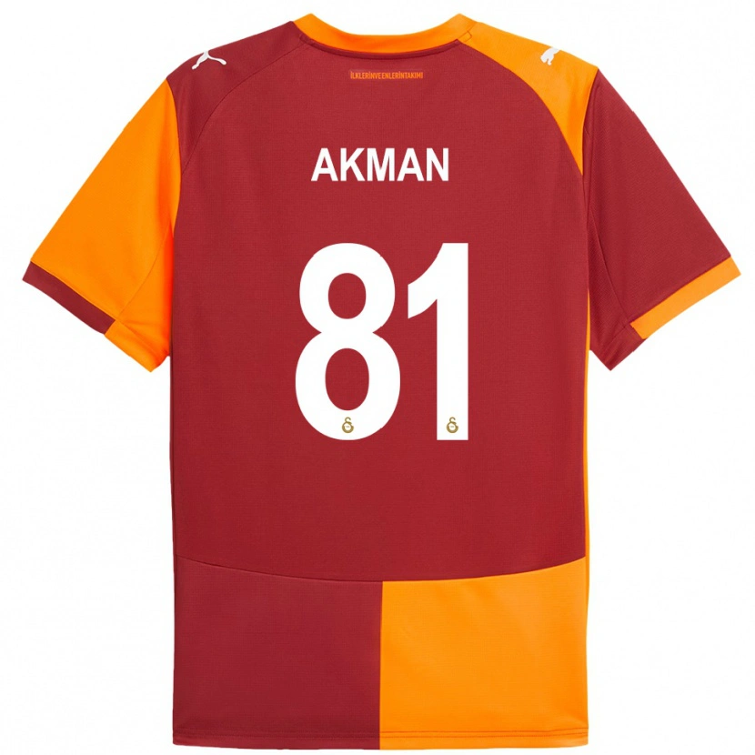 Danxen Dames Hamza Akman #81 Rood Oranje Thuisshirt Thuistenue 2025/26 T-Shirt België