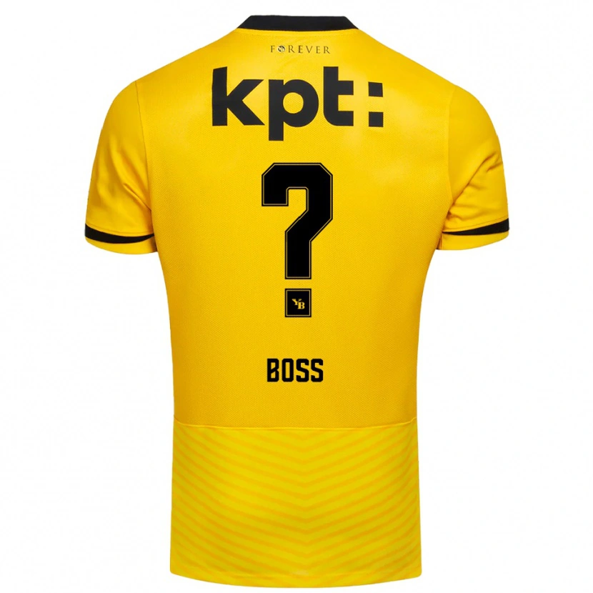 Danxen Dames Robin Boss #0 Geel Zwart Thuisshirt Thuistenue 2025/26 T-Shirt België