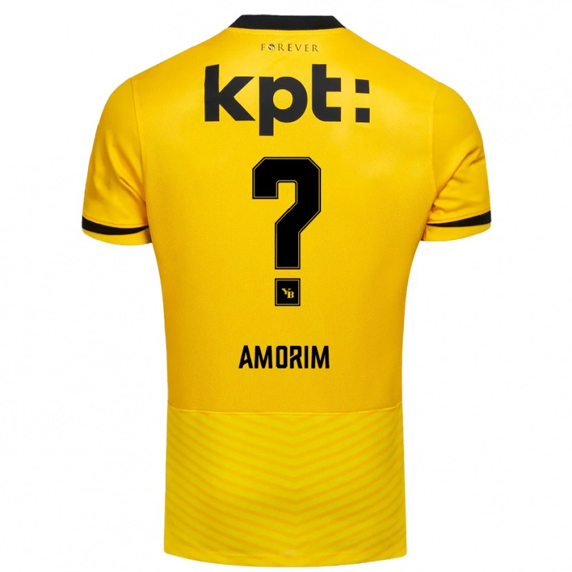 Danxen Dames Rui Amorim #0 Geel Zwart Thuisshirt Thuistenue 2025/26 T-Shirt België