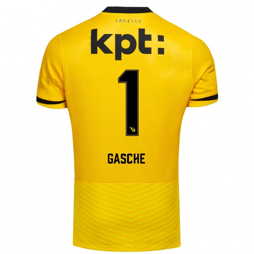 Danxen Dames Bastian Gasche #1 Geel Zwart Thuisshirt Thuistenue 2025/26 T-Shirt België