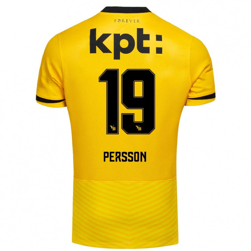 Danxen Dames Noah Persson #19 Geel Zwart Thuisshirt Thuistenue 2025/26 T-Shirt België