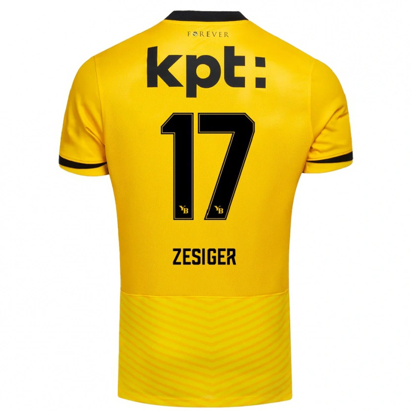 Danxen Dames Navin Zesiger #17 Geel Zwart Thuisshirt Thuistenue 2025/26 T-Shirt België