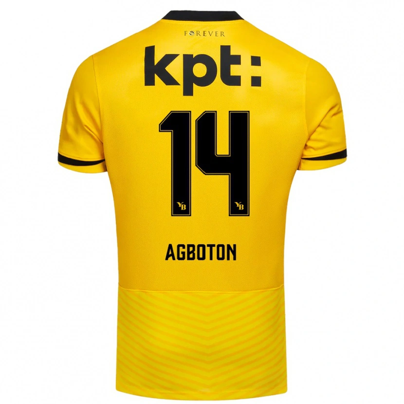 Danxen Dames Marc-Alexis Agboton #14 Geel Zwart Thuisshirt Thuistenue 2025/26 T-Shirt België