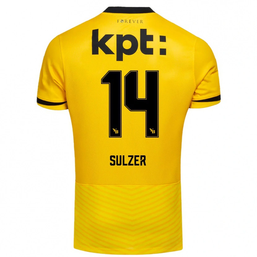 Danxen Dames Ilija Sulzer #14 Geel Zwart Thuisshirt Thuistenue 2025/26 T-Shirt België