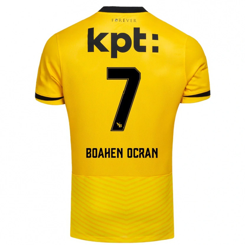 Danxen Dames Bright Boahen Ocran #7 Geel Zwart Thuisshirt Thuistenue 2025/26 T-Shirt België