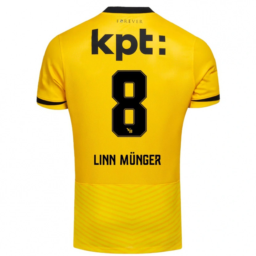 Danxen Dames Noa Linn Münger #8 Geel Zwart Thuisshirt Thuistenue 2025/26 T-Shirt België