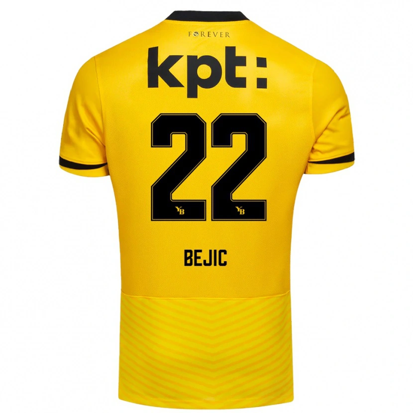 Danxen Dames Endrit Bejic #22 Geel Zwart Thuisshirt Thuistenue 2025/26 T-Shirt België