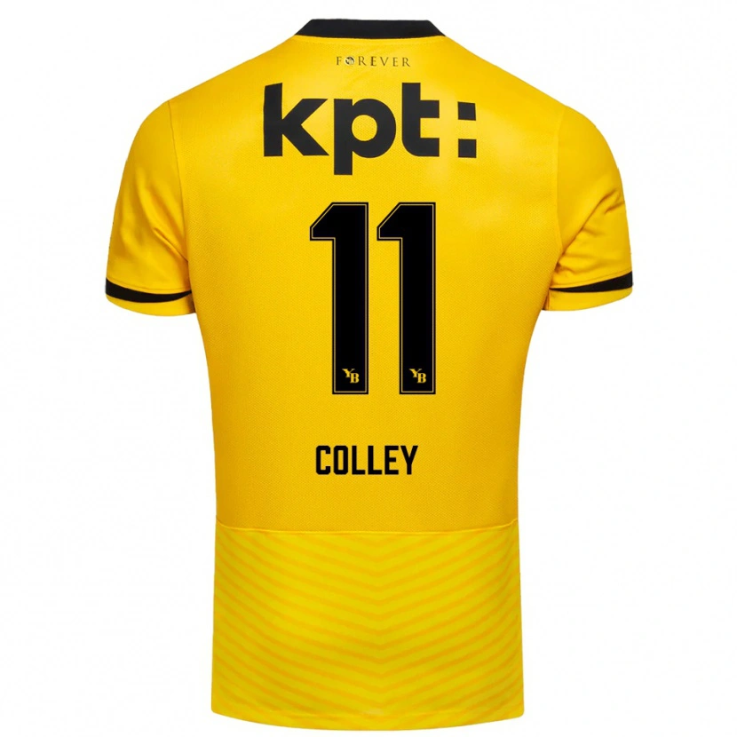 Danxen Dames Ebrima Colley #11 Geel Zwart Thuisshirt Thuistenue 2025/26 T-Shirt België