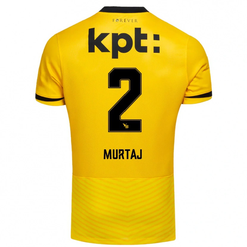 Danxen Dames Auron Murtaj #2 Geel Zwart Thuisshirt Thuistenue 2025/26 T-Shirt België