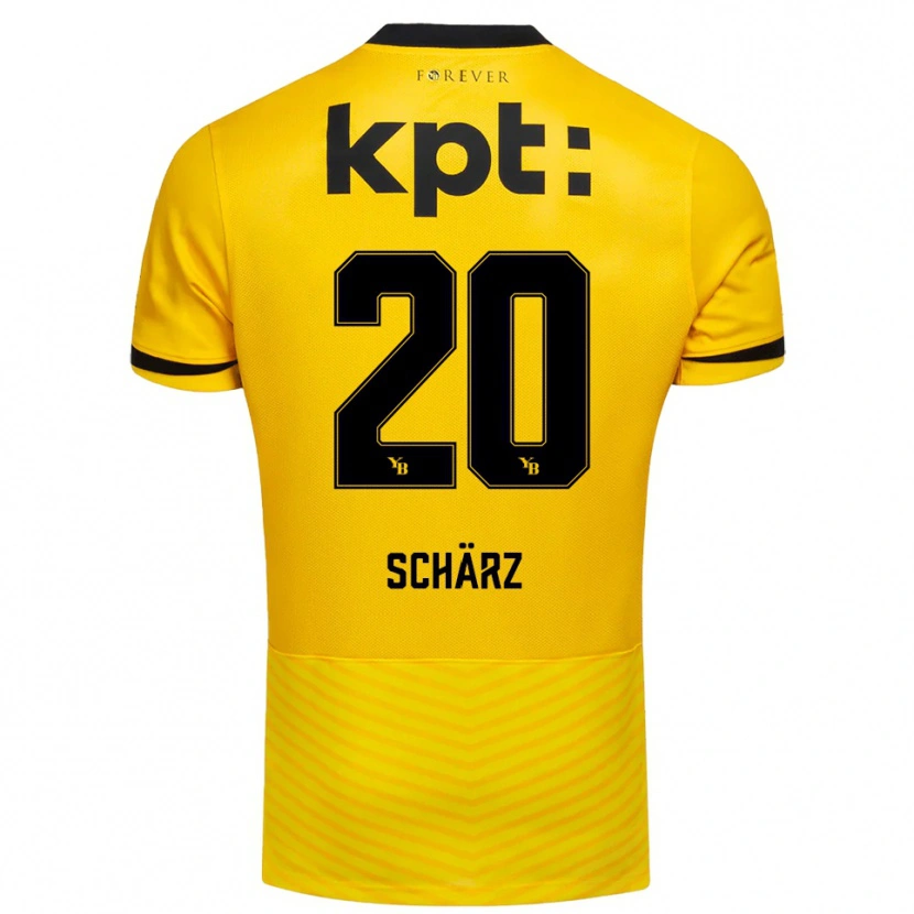 Danxen Dames Noa Schärz #20 Geel Zwart Thuisshirt Thuistenue 2025/26 T-Shirt België