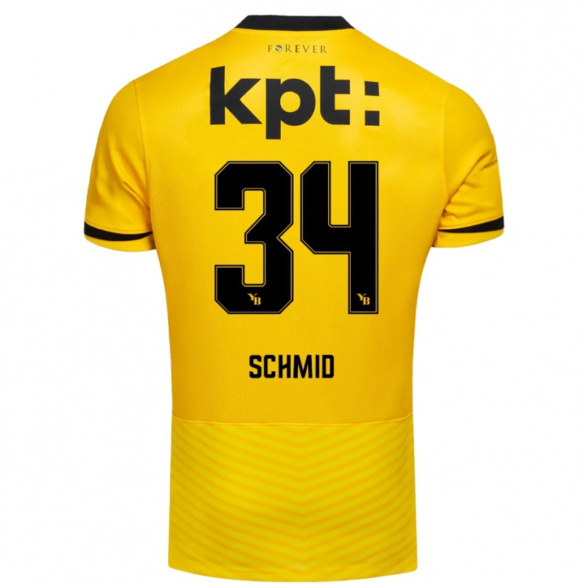 Danxen Dames Céline Schmid #34 Geel Zwart Thuisshirt Thuistenue 2025/26 T-Shirt België