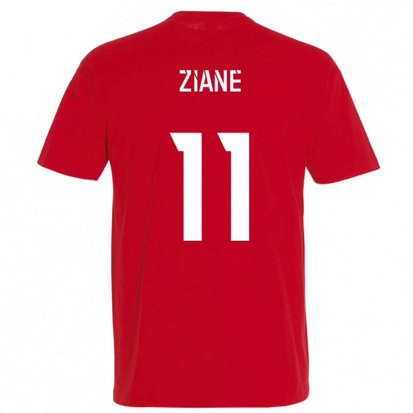 Danxen Dames Mohamed Ziane #11 Rood Geel Thuisshirt Thuistenue 2025/26 T-Shirt België