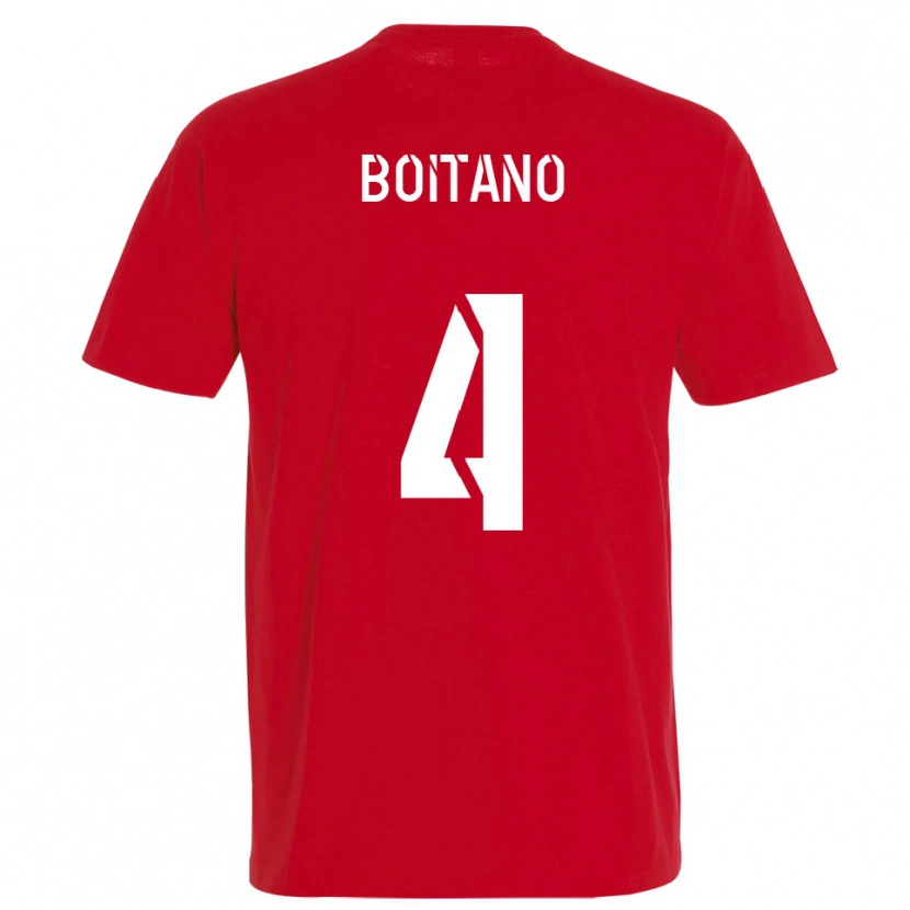 Danxen Dames Jean-Baptiste Boitano #4 Rood Geel Thuisshirt Thuistenue 2025/26 T-Shirt België