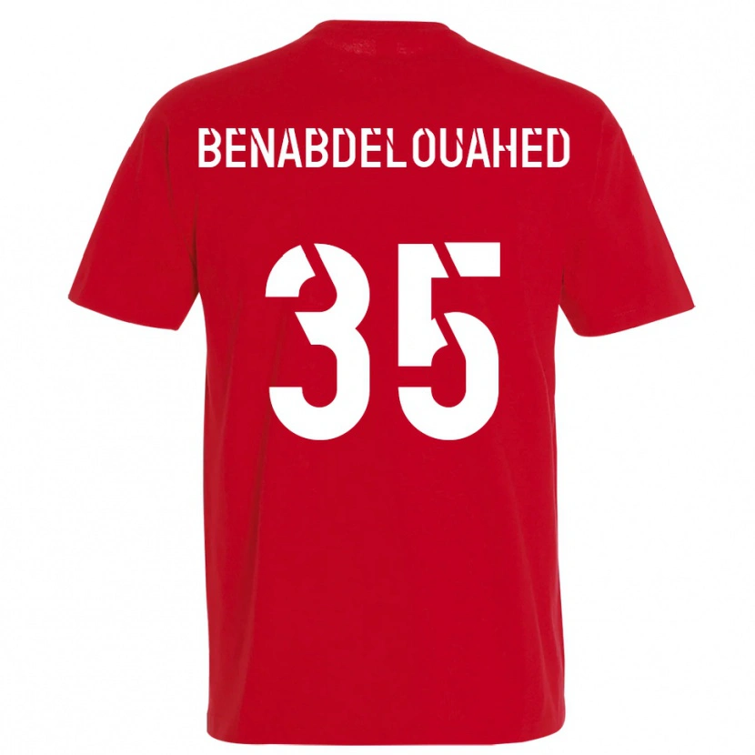 Danxen Dames Kaïs Benabdelouahed #35 Rood Geel Thuisshirt Thuistenue 2025/26 T-Shirt België