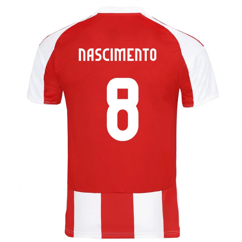 Danxen Dames Diogo Nascimento #8 Rood Wit Thuisshirt Thuistenue 2025/26 T-Shirt België