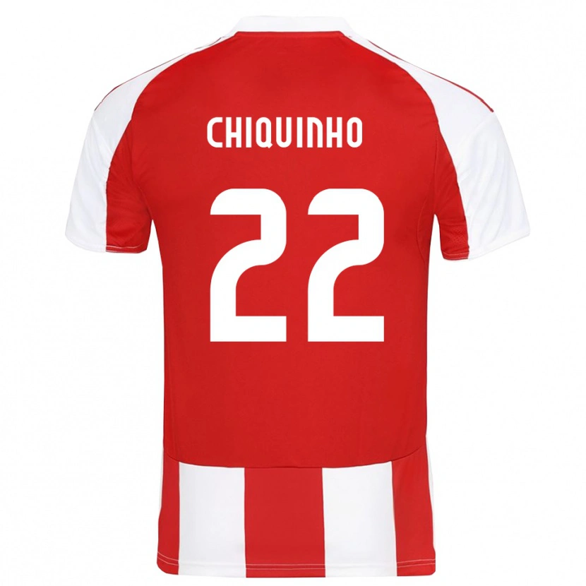 Danxen Dames Chiquinho #22 Rood Wit Thuisshirt Thuistenue 2025/26 T-Shirt België