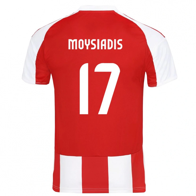 Danxen Dames Alexandros Moysiadis #17 Rood Wit Thuisshirt Thuistenue 2025/26 T-Shirt België