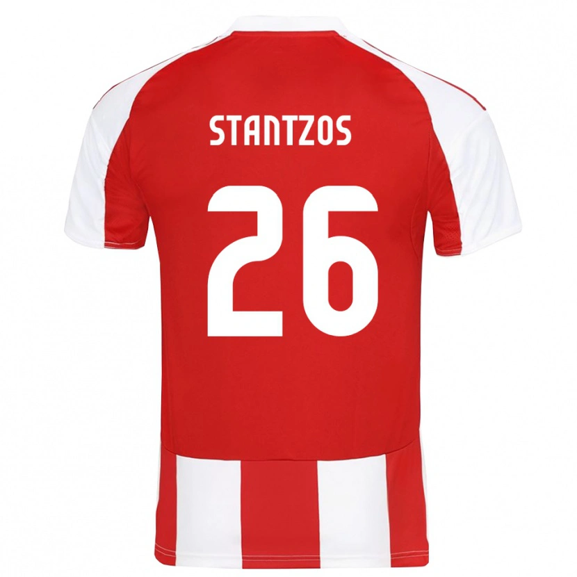 Danxen Dames Athanasios Stantzos #26 Rood Wit Thuisshirt Thuistenue 2025/26 T-Shirt België