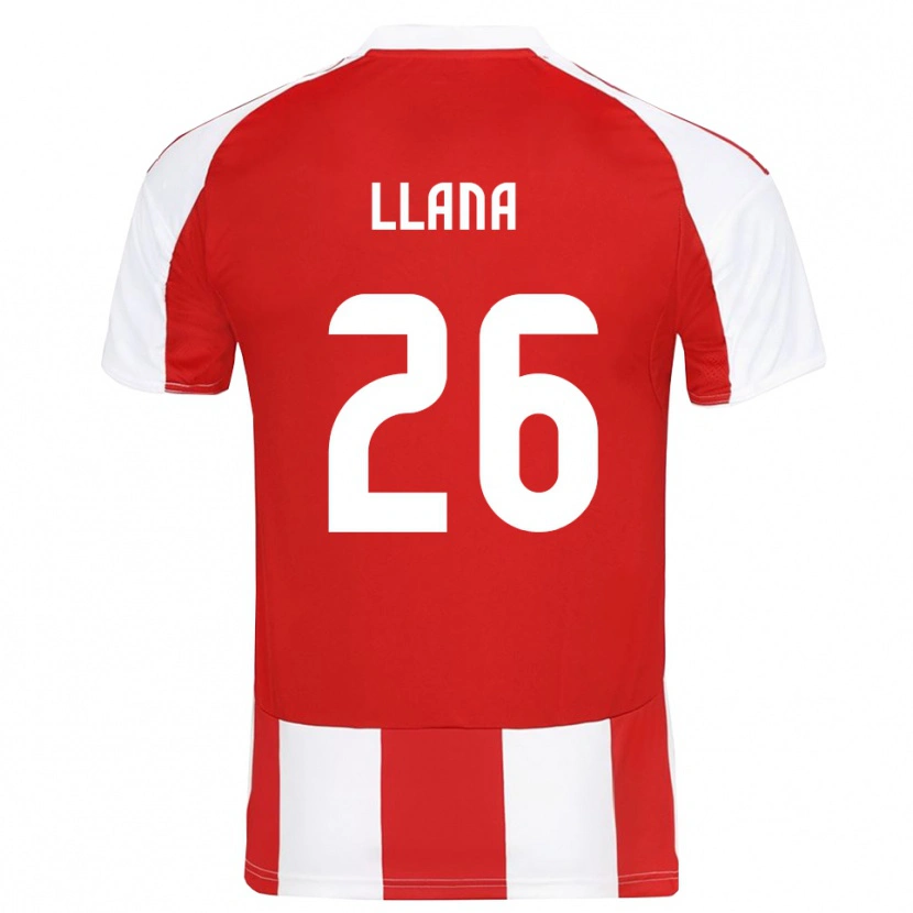 Danxen Dames Andreas Llana #26 Rood Wit Thuisshirt Thuistenue 2025/26 T-Shirt België