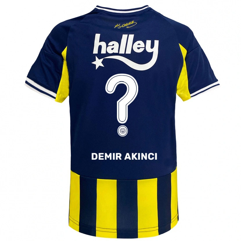 Danxen Dames Nazım Demir Akıncı #0 Geel Donkerblauw Wit Thuisshirt Thuistenue 2025/26 T-Shirt België