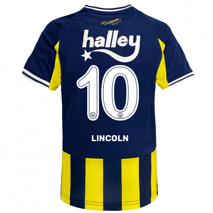 Danxen Dames Lincoln #10 Geel Donkerblauw Wit Thuisshirt Thuistenue 2025/26 T-Shirt België