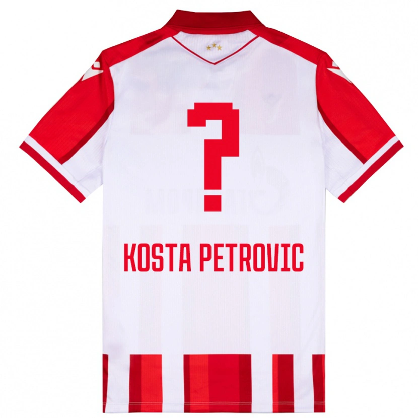 Danxen Dames Kosta Petrovic #0 Rood Wit Thuisshirt Thuistenue 2025/26 T-Shirt België