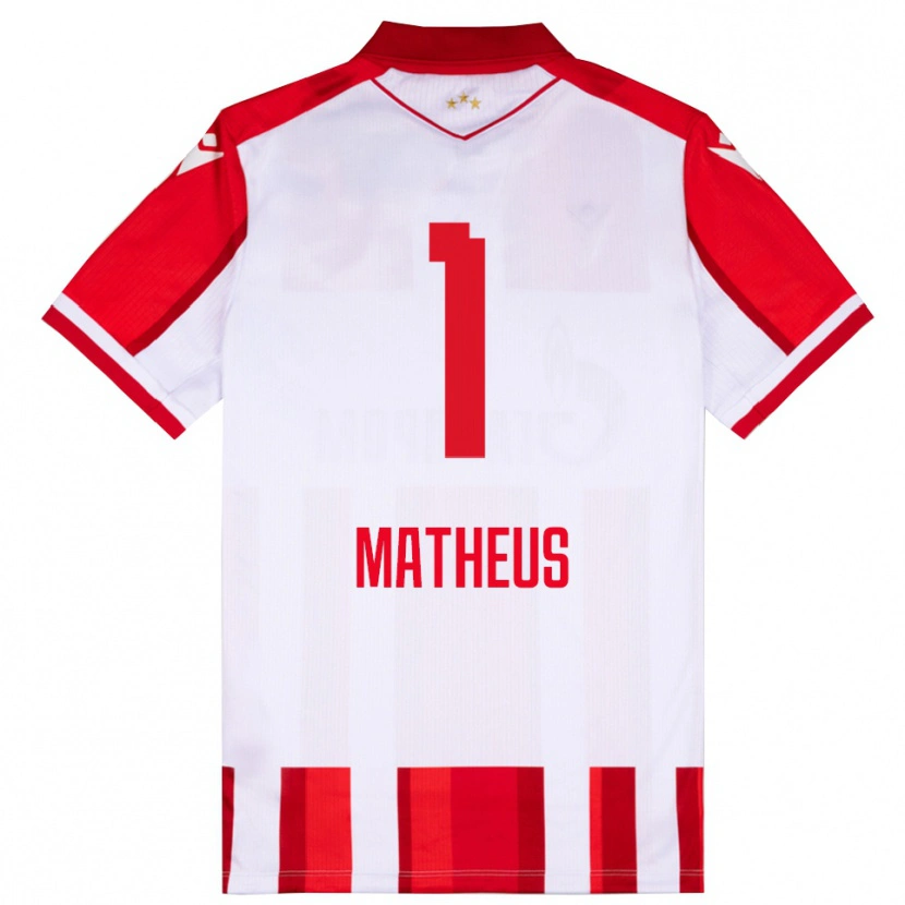 Danxen Dames Matheus #1 Rood Wit Thuisshirt Thuistenue 2025/26 T-Shirt België
